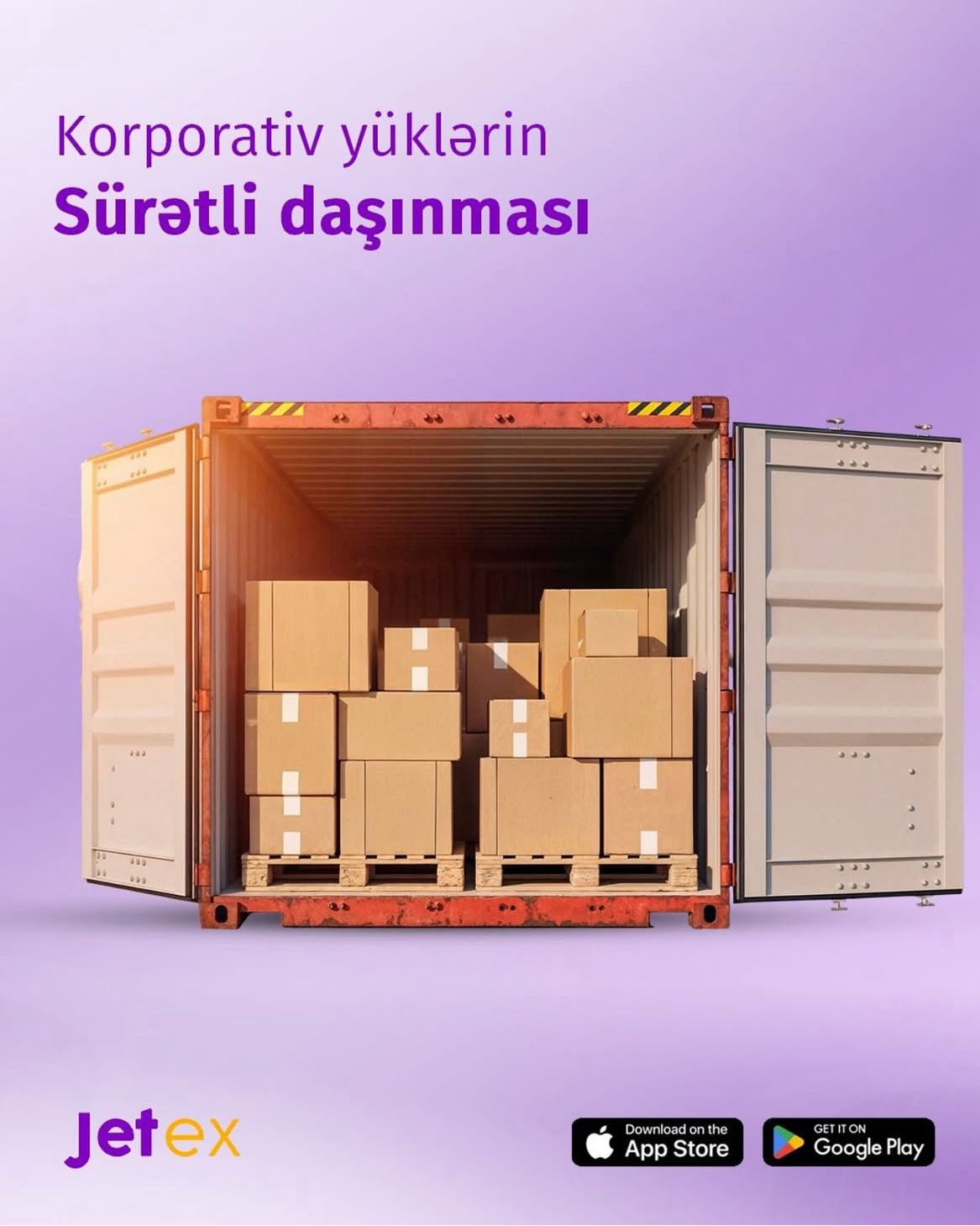 Korporativ yüklərinizi güvənli əllərə verin — Jet Express hər zaman yanınızda.